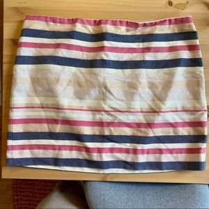 MOVING SALE J. Crew striped metallic skirt